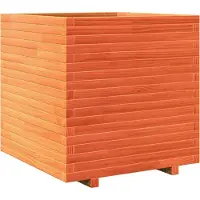 vidaXL Jardinière cire marron 70x70x72 cm bois de pin massif