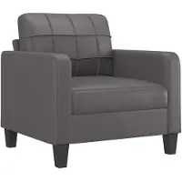 vidaXL Fauteuil gris 60 cm similicuir