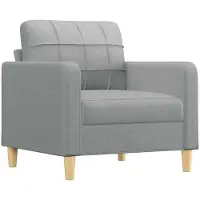 vidaXL Fauteuil Gris clair 60 cm Tissu