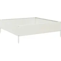 vidaXL Lit surélevé blanc 100x100x33,5 cm acier