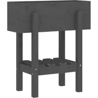 vidaXL Jardinière gris 62x30x69 cm bois massif de pin