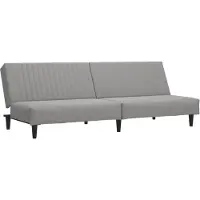 vidaXL Canapé-lit à 2 places gris clair velours