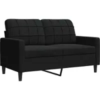vidaXL Canapé 2 places noir 120 cm velours