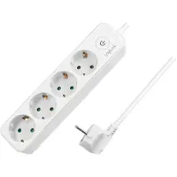 Logilink LogiLinkLPS245 multiprise, 4x, avec interrupteur, blanc