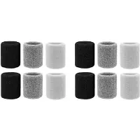 Exogio 4X Bracelets de Sport pour Hommes et Femmes - Bandeau Anti-Humidité en Coton Éponge Athlétique pour le Sport
