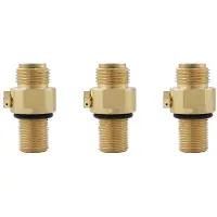 Jojomino 3X Transverteur RemplaçAble D'Adaptateur de Valve de Co2 M18X1.5 Approprié à la Valve RemplaçAble de Machine de Soude, Utilisé pour CGA320