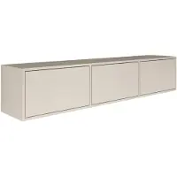 Selsey Framme - Buffet TV suspendu à trois volets, gris cachemire, 150 cm