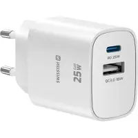 Swissten CHARGEUR RAPIDE SUR PRISE GaN 1x USB-C 25 W PD + 1x USB-A 18 W QC
