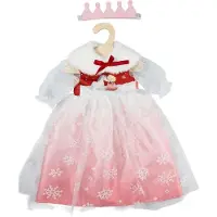 Heless Puppenkleid "Winterprinzessin Lumi" mit Krone und Plüsch-Cape, Gr. 35-45 cm