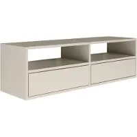 Selsey Framme - Buffet TV suspendu avec deux abattants et des étagères ouvertes, gris cachemire, 100 cm