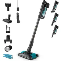 Philips Aspirateur sans fil SpeedPro Max 8000 Series Aqua Plus, Aspirateur balai 2 en 1, Sans sac, Bleu, 0,6 l, Sec et humide, Cyclonique / filtration