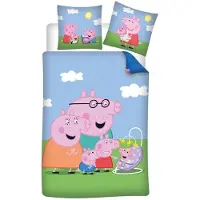 Pipsa Possu Peppa Pig Bettwäsche für neue Mitglieder, 140×200c (200 x 140 cm, 65 x 65 cm)