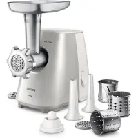 Philips HR2723/20, Hachoir à viande, Blanc, Argent