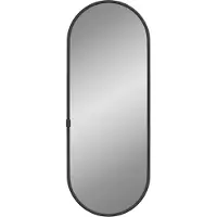Syfax Miroir mural Noir 40x15 cm Ovale