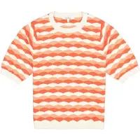 Garcia Pull-over homard / orange clair / blanc