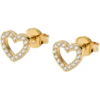 Purelei Boucles d'oreilles 'Hearts Of Love' or