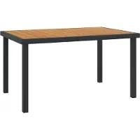 Syfax Table de jardin Marron 140x90x74 cm Aluminium et WPC