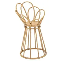 Mauro Ferretti Cache-Pot Rond En Métal Marron À¿ 28x48 Cm