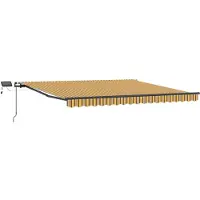 vidaXL Store à rallonge multicolore 450 x 350 cm en tissu et aluminium