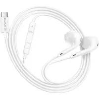 Avizar Mayaxess, écouteurs intra-auriculaires USB-C avec micro pour Galaxy S21 Plus, blanc