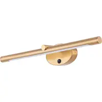 ARTE LAMP Lampe pour tableau – Lampe LED pour tableau – Applique murale d'intérieur – avec câble et prise. Couleur : Or