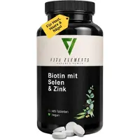 IK-Handelsgruppe Vita Elements Biotine, Sélénium, Zinc – 365 comprimés – Pour les cheveux, les ongles et la peau, complément alimentaire testé en laboratoire
