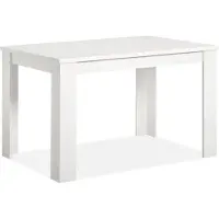 Homestyle4u Table à Manager Table Extensible 120x80 cm Table Salle a Manger Table de Cuisine en Bois Blanc