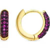 Luxenter Boucles d'oreilles 'Lesrat' rose foncé