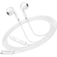 Avizar Mayaxess, écouteurs intra-auriculaires USB-C avec micro pour Galaxy S20 FE, blanc