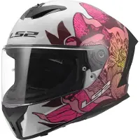 LS2 Helmets Casque LS2 FF820 Rapid III Poppies, blanc/rose, M (57/58)