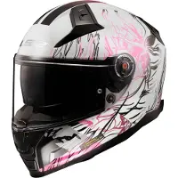 LS2 FF811 Vector II Darflo Glossy Blanc Rose Casque Intégral Taille XXS