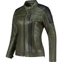 Rusty Stitches Alice Veste en cuir de moto pour femmes Taille