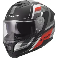 LS2 Casque LS2 FF808 Stream II Vintage Matt, noir/gris/rouge, XS (53/54)
