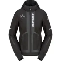 Spidi Sweat à capuche pour moto Armor Evo 2, modèle femme, noir et blanc, taille M
