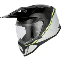 Acerbis Assault Graphique Mat Noir Jaune Adventure Casque Intégral Taille XS