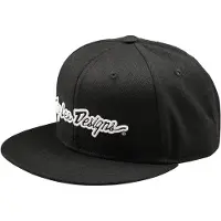 Troy Lee Designs Flat Bill Signature Cap Noir