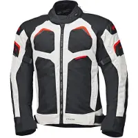 Held Veste textile imperméable pour moto Manzano Top, blanc/noir/rouge, 4XL