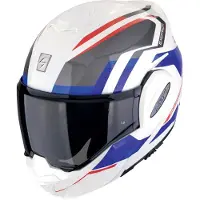 Scorpion EXO-Tech Evo Furio Blanc Rouge Bleu Casque Modulable Taille L