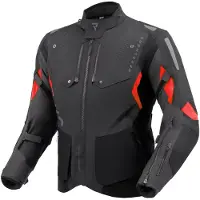 Rebelhorn Veste textile imperméable Hiker 4 pour moto, noir/gris/rouge, taille XL