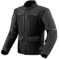 REV'IT! Veste textile imperméable Revit Offtrack 3 H2O pour moto, noire, 3XL