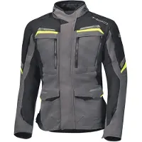 Held Veste textile pour moto Lonborg Top, gris foncé/noir/jaune fluo, 5XL