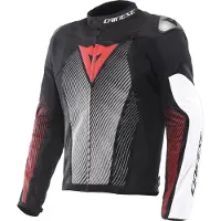 Dainese Veste de moto en textile Ventar Air, noir/blanc/rouge, taille 48
