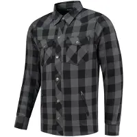 Rusty Stitches Super Neil chemise de moto, noir/gris, 5XL