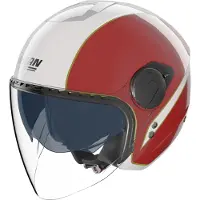 Nolan N20-2 VISIÈRE TRICOLORE Casque Jet Blanc/Rouge/Vert M unisex