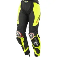 Ixon Vortex 3 PT Noir Bright Jaune Pantalon Moto Cuir Taille L