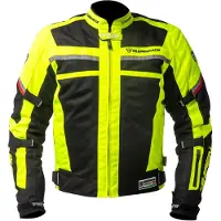 MUGENRACE A-Ttraversare blouson textile moto étanche, noir/néon, S