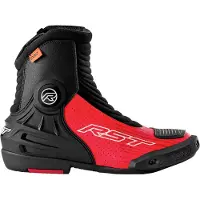 Rst TracTech Evo D3O, bottes courtes perforées ,Noir/Rouge Néon ,44 EU