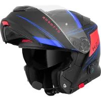 Bogotto Casque modulable H271 BT Taog, Bluetooth, noir mat/rouge/bleu, taille XL (61/62)