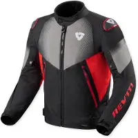 REV'IT! Veste textile de moto Revit Control H2O, noir/rouge, XL