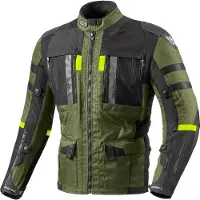 Berik Veste de moto textile imperméable Absolute Zero RX, noir/olive, taille 54